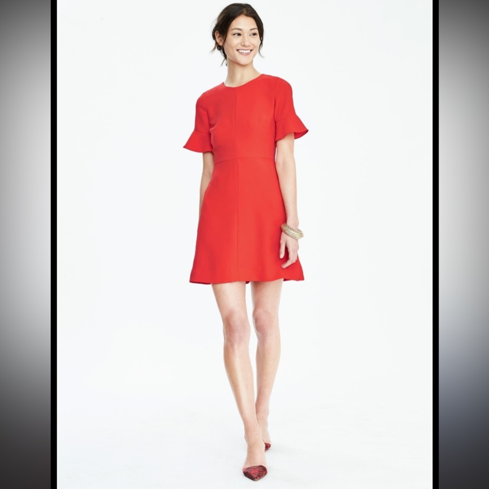 LOFT Vibrant Red Mini Dress